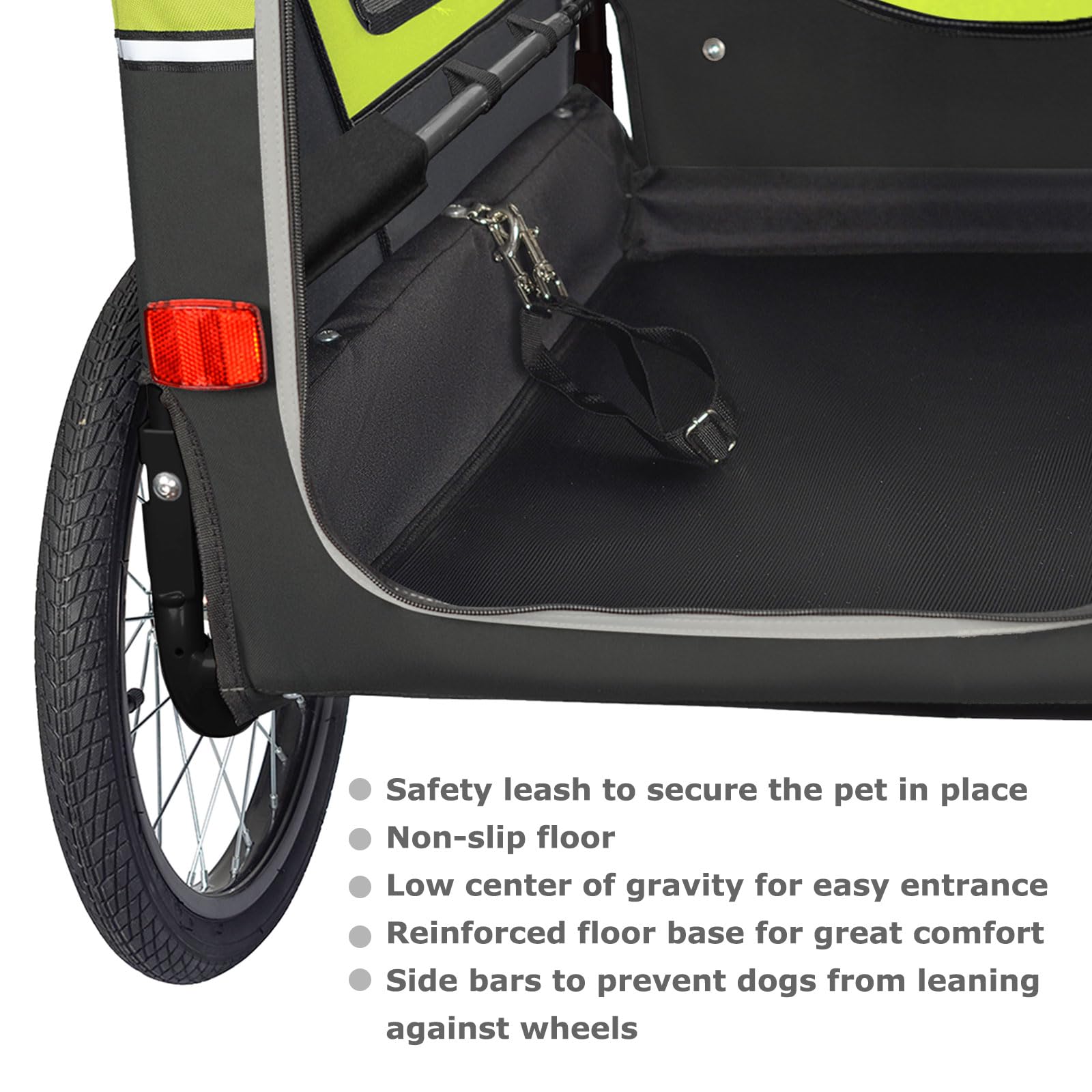 Doggyhut S-Line XL Hundeanhänger & Hundebuggy mit Federung 2 in 1 Hunde Fahrradanhänger Jogger gefedert bis 45 kg