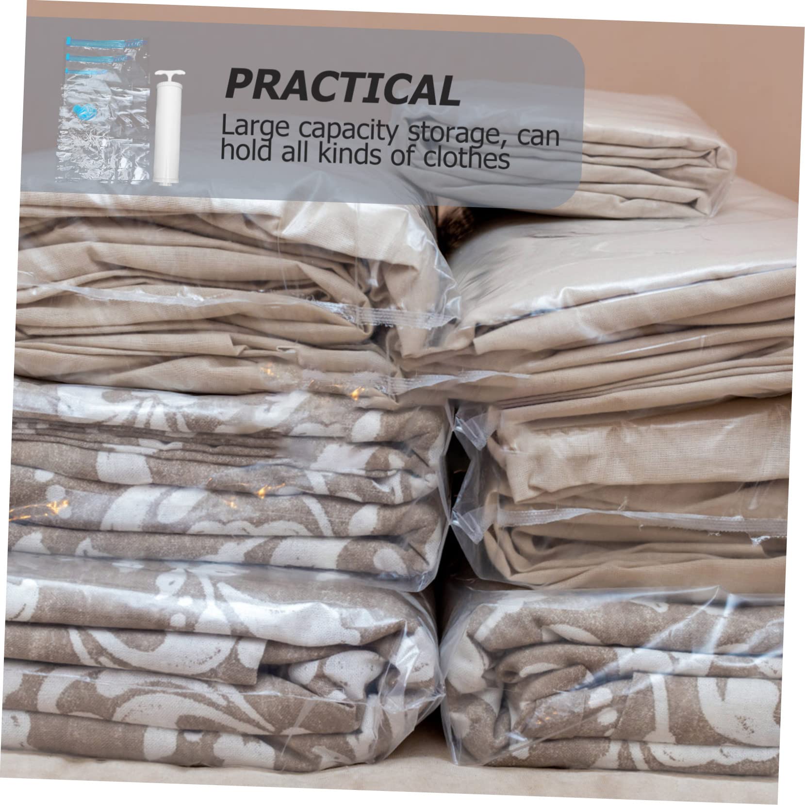 Bolsa de Vacío Reutilizable 1 Juego Pet Pe para Ropa y Edredones | Gran Capacidad, Diseño Simple y Práctico, Adecuado para Casa y Baño, Organiza Prendas y Textiles