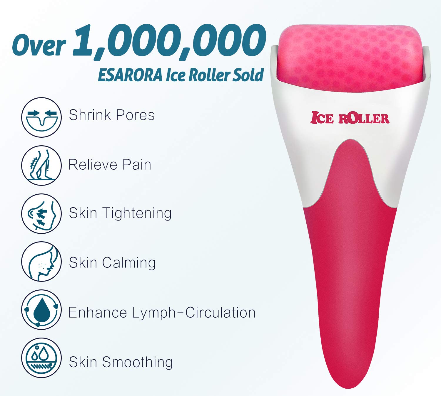 ESARORA Ice Roller for Face & Eye, Puffiness, Migraine, Pain Relief and Minor Injury, Skin Care Products - Image 2