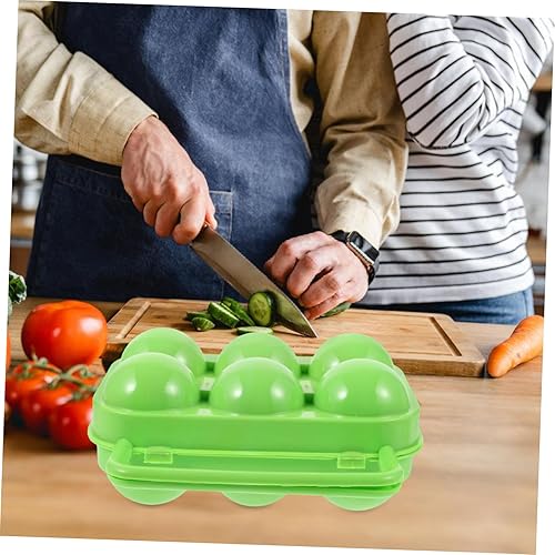 Miniatura 3 de Amosfun Dispensador de cereales Soporte de huevos para refrigerador Soporte de huevos con asa Contenedor de huevos para refrigerador, cartones de