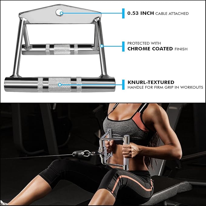 With the A2ZCARE Combo Cable Attachments, you can perform a wide range of exercises such as lat pull downs, tricep extensions, bicep curls, and more. This versatile set is suitable for users of all fitness levels, from beginners to advanced athletes. Overall, the A2ZCARE Combo Cable Attachments are a reliable and effective choice for enhancing your cable machine workouts. Description by ChatGPT.