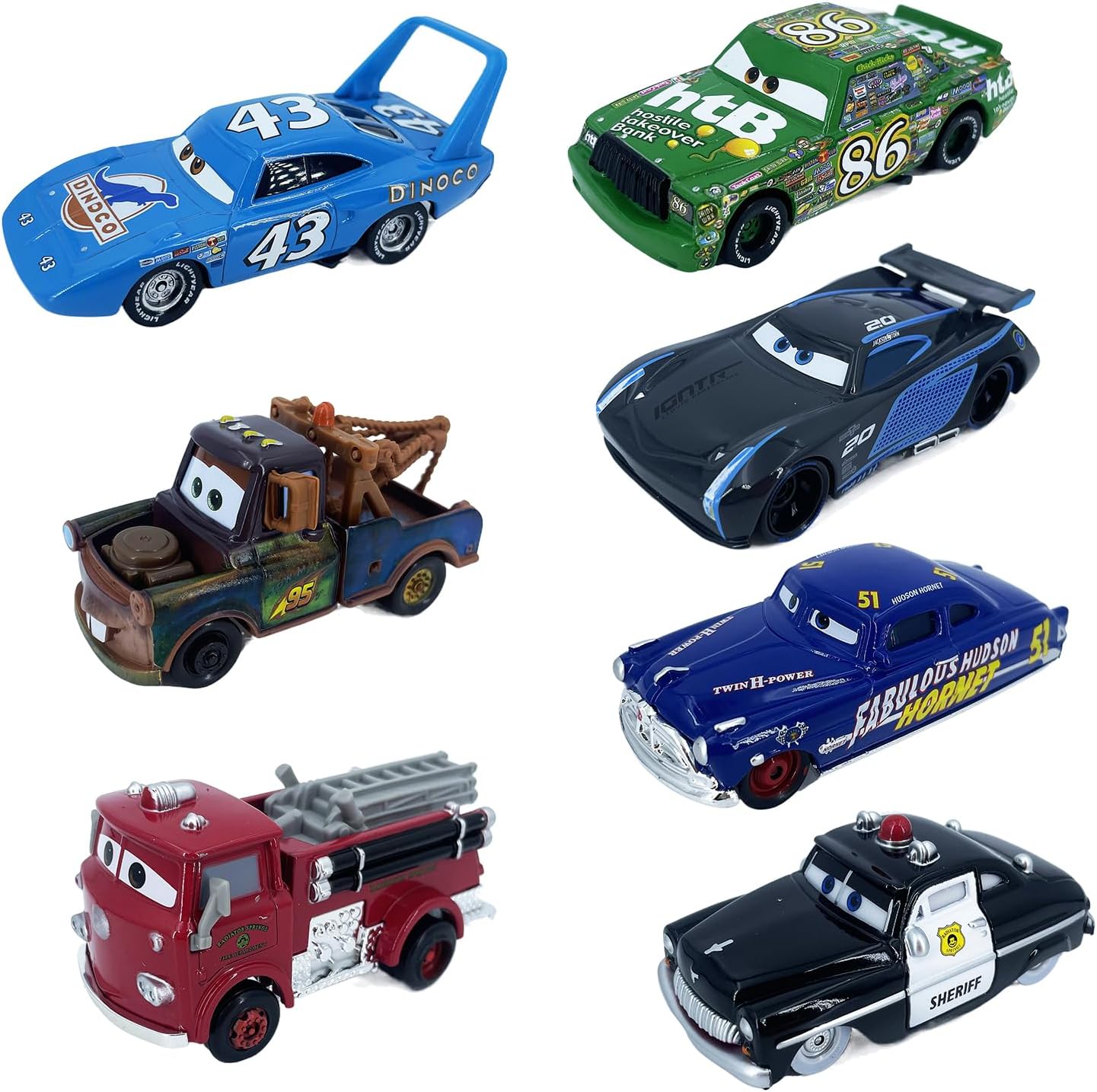 7PCS Metal Vehicles 1:55 Diecast Model Mini Car Set, Compact Portable & Collectible Car Toys for 3+ Years Kids Boys Girl Birthday Gift