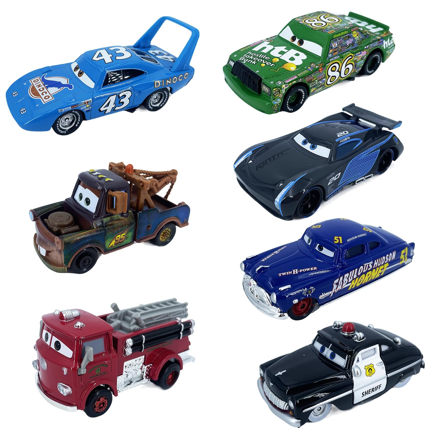 7PCS Metal Vehicles 1:55 Diecast Model Mini Car Set, Compact Portable & Collectible Car Toys for 3+ Years Kids Boys Girl Birthday Gift