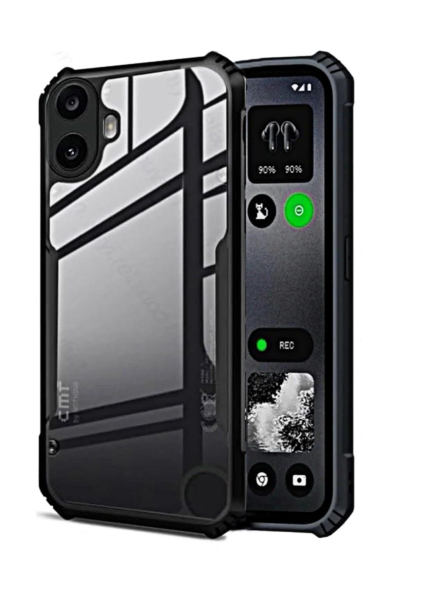 XDesign Polycarbonate Shockproof Cover Case Compatible For Nothing Cmf Phone 1 5G 360 Degree Protection/Transparent Back Case (Black Bumper) (Pack Of 1) (B0DHQMM8Q6) Amazon Price History, Amazon Price Tracker