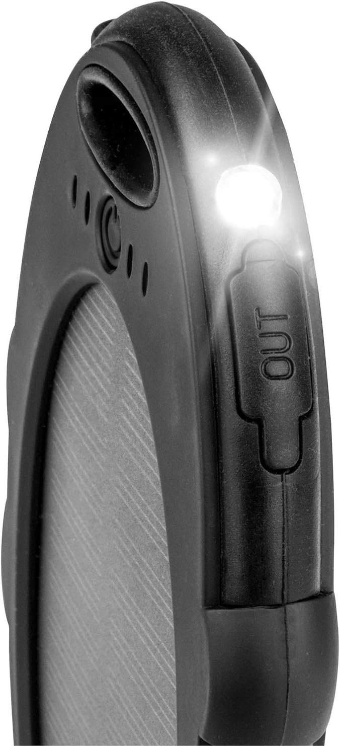 CALIMA Solar Power Bank with LED flashlight on