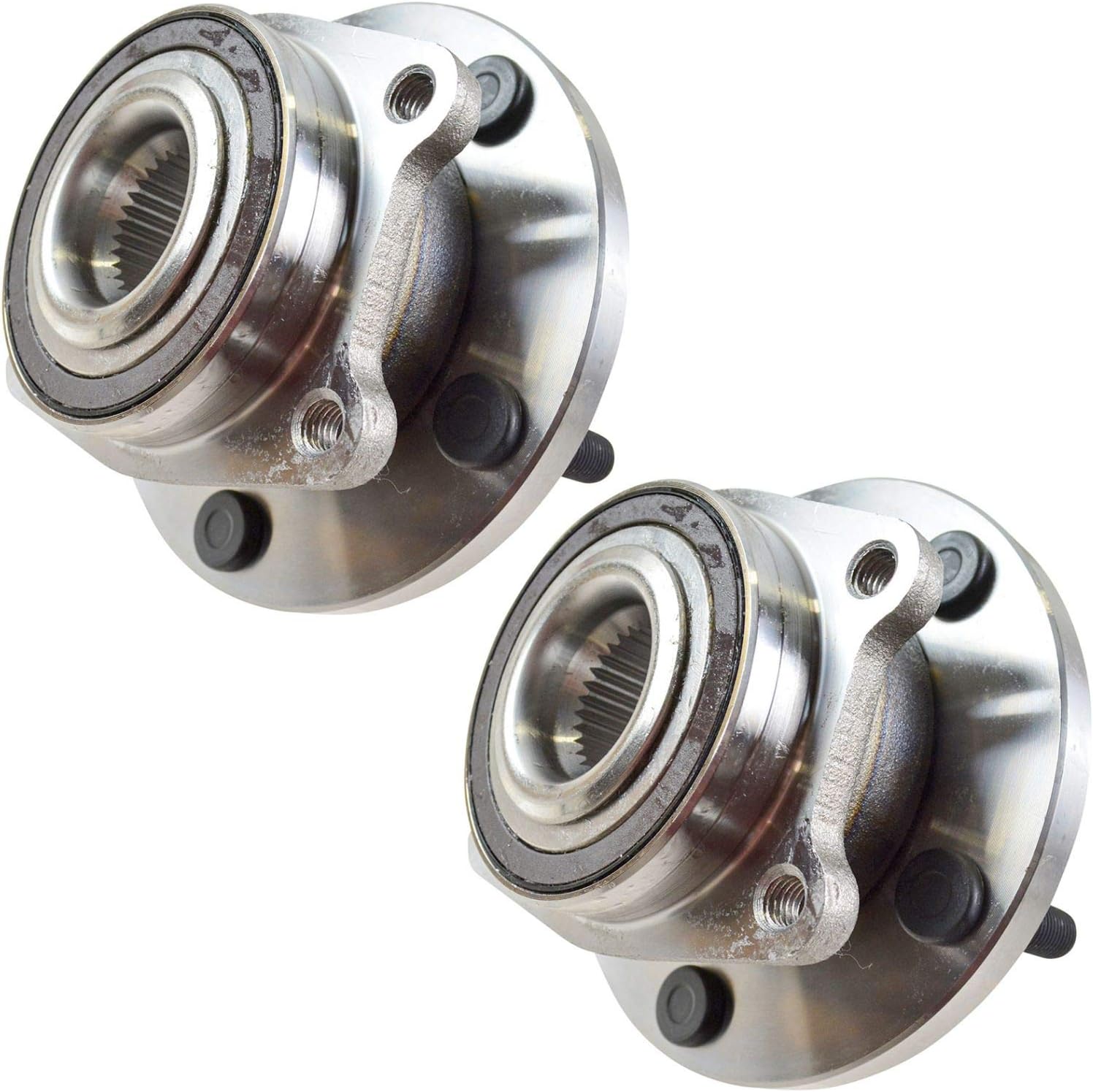 2 Piece Front Wheel Bearing & Hub Assembly Set Compatible with 2011-2014 Chrysler 200 2007-2010 Sebring 2008-2014 Dodge Avenger