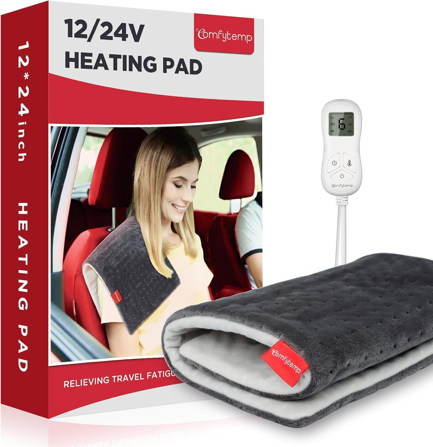 12V/24V Car Electric Blanket for Back Pain Relief