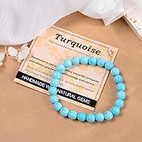 Vista 310 de MASSIVE BEADS Pulsera elástica de yoga hecha a mano con piedra natural, cristal curativo, energía, regalos para adultos unisex de 0.157 in, 0.236