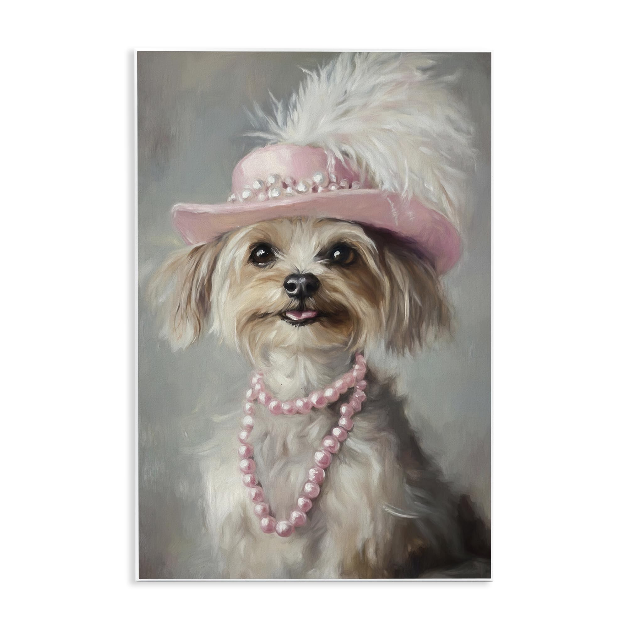 Stupell Industries 'Lady Yorkie Portrait', Wall Plaque Art, 13 x 19 Inches, Easy to Hang and Sturdy, Made in USA, by Tina LeCour