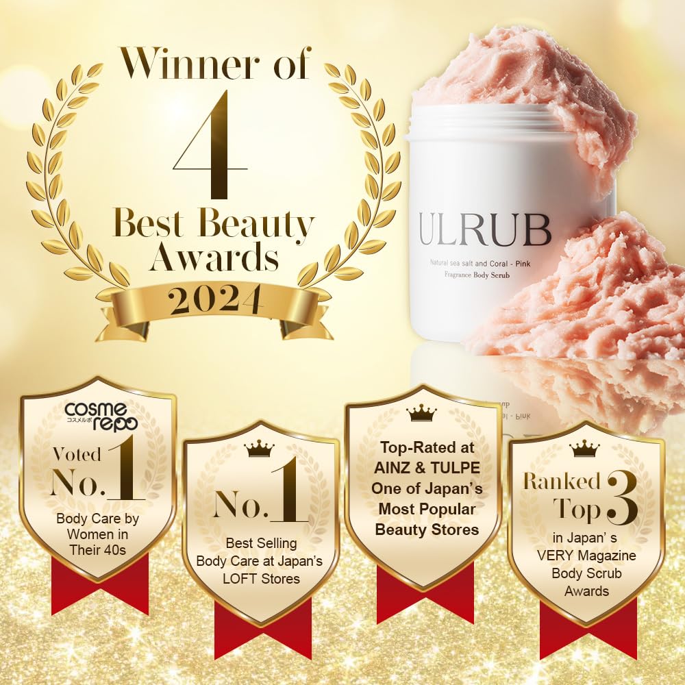ULRUB Perfumed Body Scrub with Okinawan Coral and Sea Salt 460g