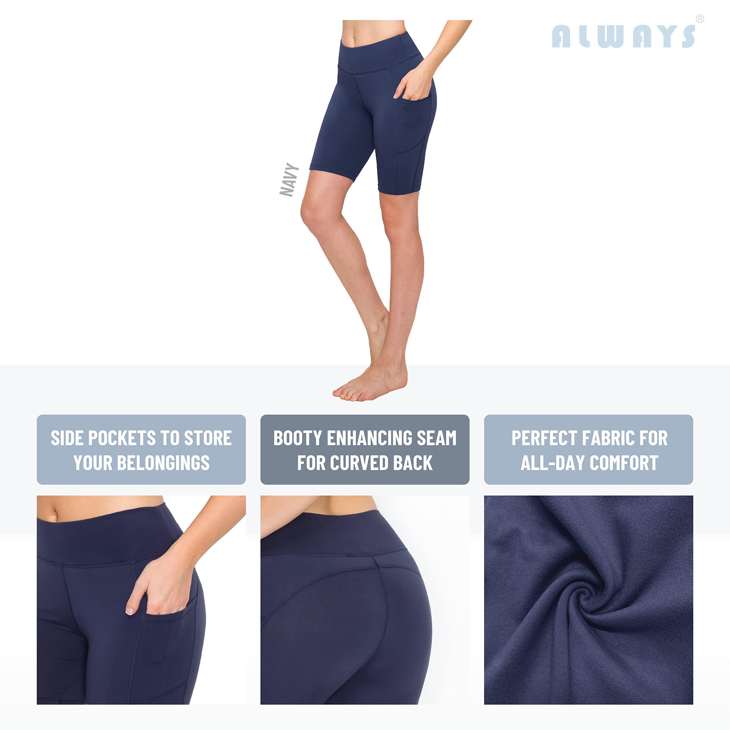 Pantalones cortos de ciclismo de cintura alta para mujer, Ropa Deportiva, Pantalones de yoga para entrenamiento atlético, control de barriga, elásticos, para correr - Rosa - Large