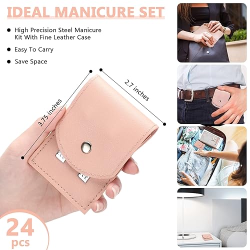 Miniatura 2 de Geosar Juego de 12 juegos de manicura, cortaúñas, kit de pedicura de acero inoxidable, juego de pedicura profesional, kits de aseo para el cuidado