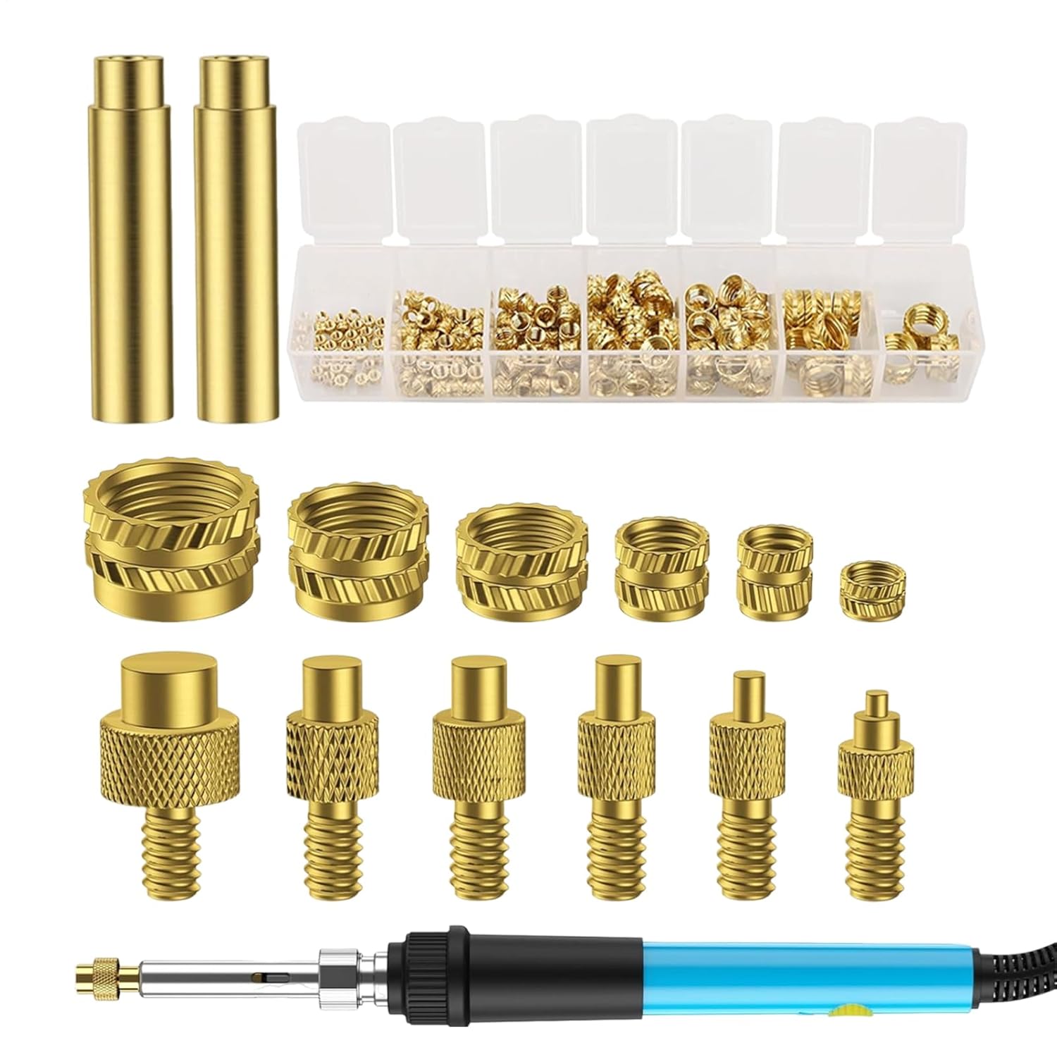 Heat Insert Tool, Soldering Iron Kit, Heat-Resistant Heater Adapter with Welding Parts, Hardware Accessory, Metal Device with Stable Performance, Equipment for Home Operating Printing Workshop Repair