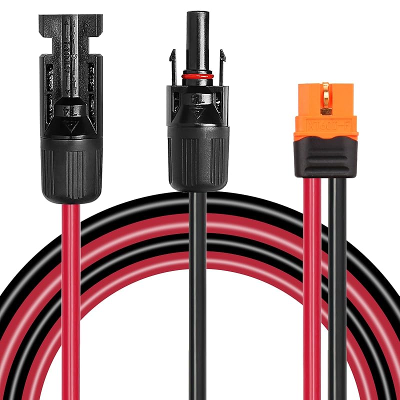 Cabo de Extensão para Painel Solar com Conector XT60i, 1,52 m, 10 AWG, MOOKEERF XT60i-10AWG-5FT