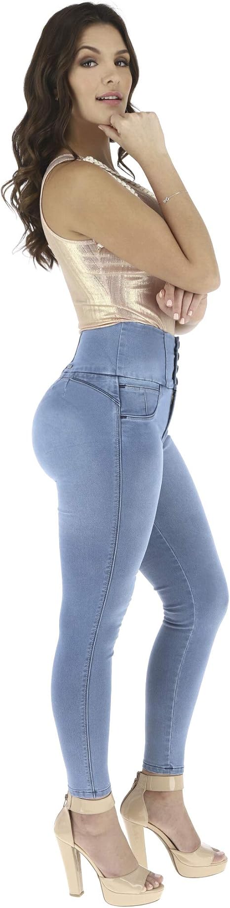 Khoor Jeans Colombianos - Push Up - Skinny - Azul - Jeans Para Mujer -  Levanta Gluteos - Realza Gluteos y Moldea Cadera - Vanguardia en Moda -  Ajuste Perfecto - Comodidad -