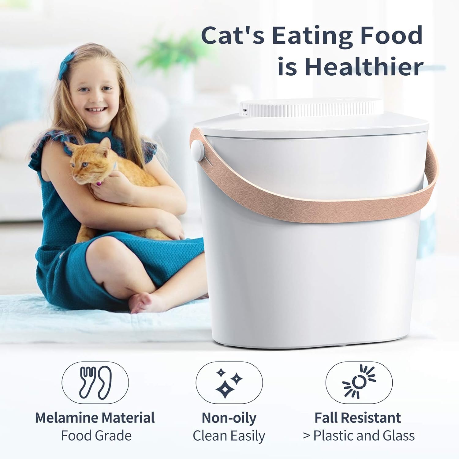 uahpet Airtight Pet Food Storage Container 12LB/13QT Intelligent Automatic Sealed Dog Food Container BPA-Free Cat Food Container with Scoop and USB Cable for Dogs Cats Birds : Pet Supplies