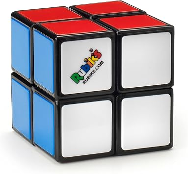 Rubik's, Spin Master, The Cube 2X2 Mini, The Original, with 2 Layers of 4 Cubes, Professional Puzzle in Color Combination, Pocket, Suitable for 8+ Children,