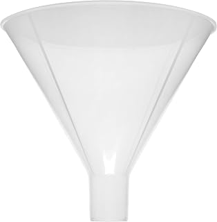 Eisco Labs 6" Polypropylene Powder Funnel - Acid/Alkali Resistant Parallel Stem, 150mm Diameter for Labs, Classrooms & Home