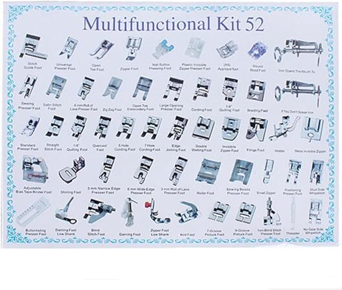 Juego de 52 Prensatelas para Máquinas de Coser Domesticas de YEQIN miniatura 2