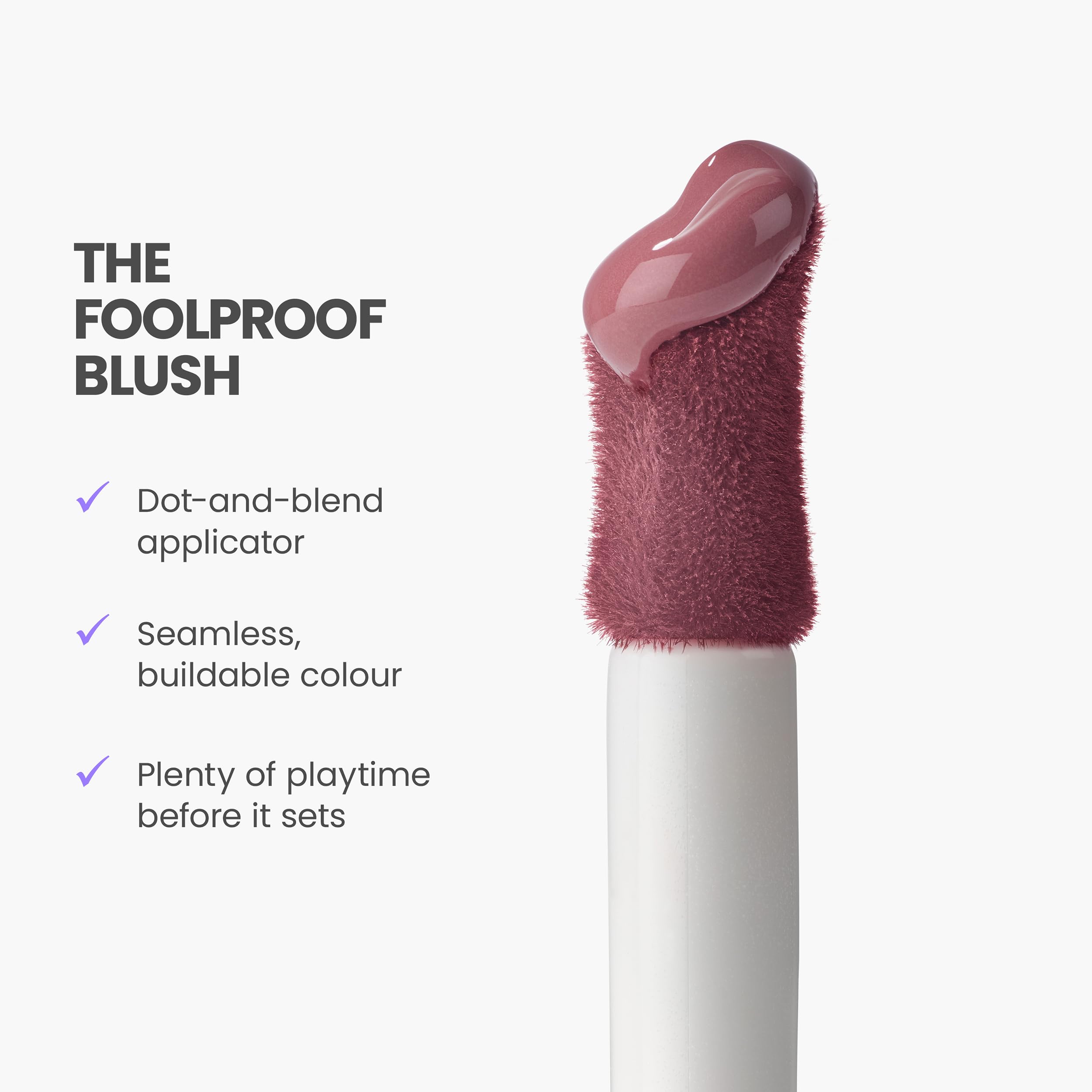Wonderskin Liquid Blush Stain - Wonder Blading Colorete Líquido de Larga Duración, Colorete en Crema Resistente a la Transferencia 12H, Acabado Natural Luminoso Modulable (Barely)