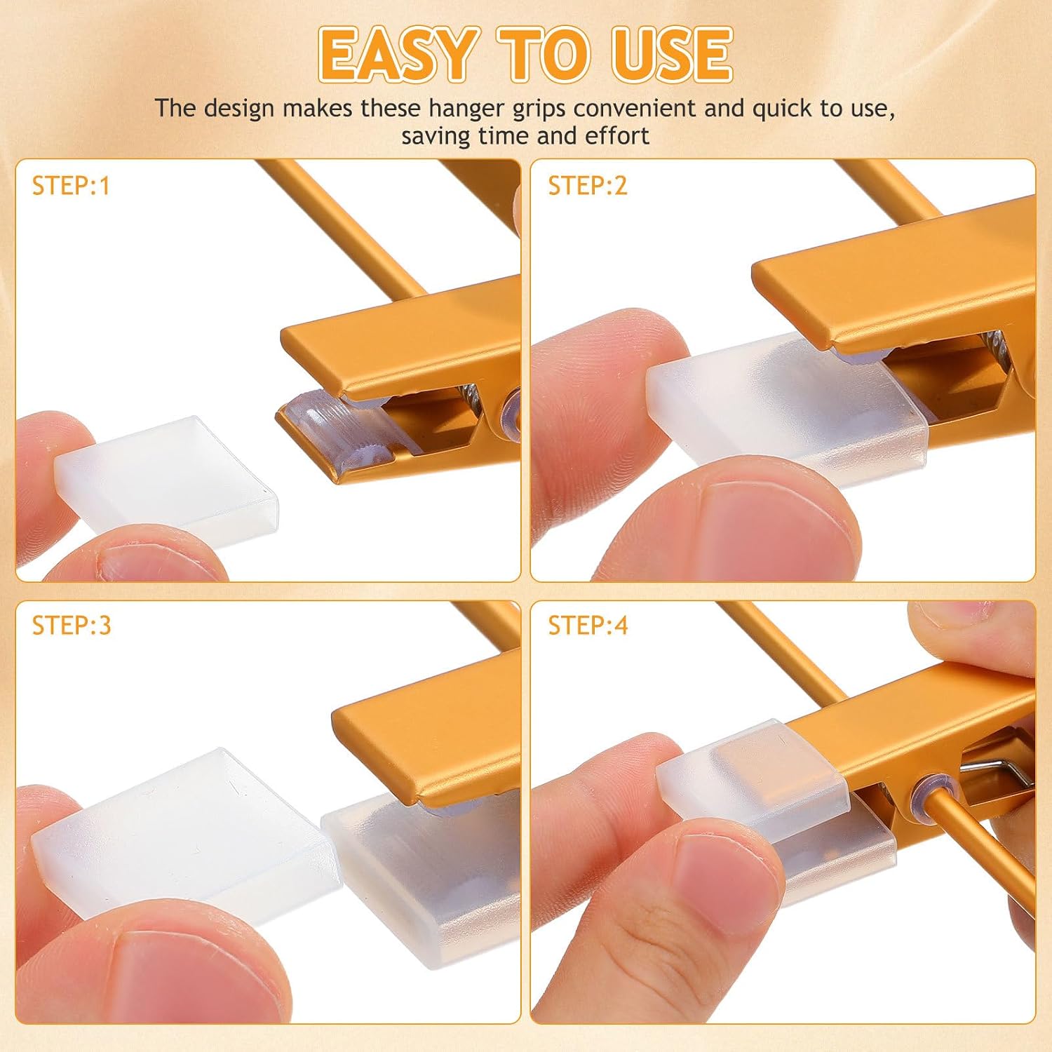 POPETPOP 50pcs Transparent Silicone Hanger Grips: Non Slip Protective Covers Silicone Clothes Hanger Grips Caps for Pants Clothes Accessories Indoor Outdoor Use, Transparent image 5