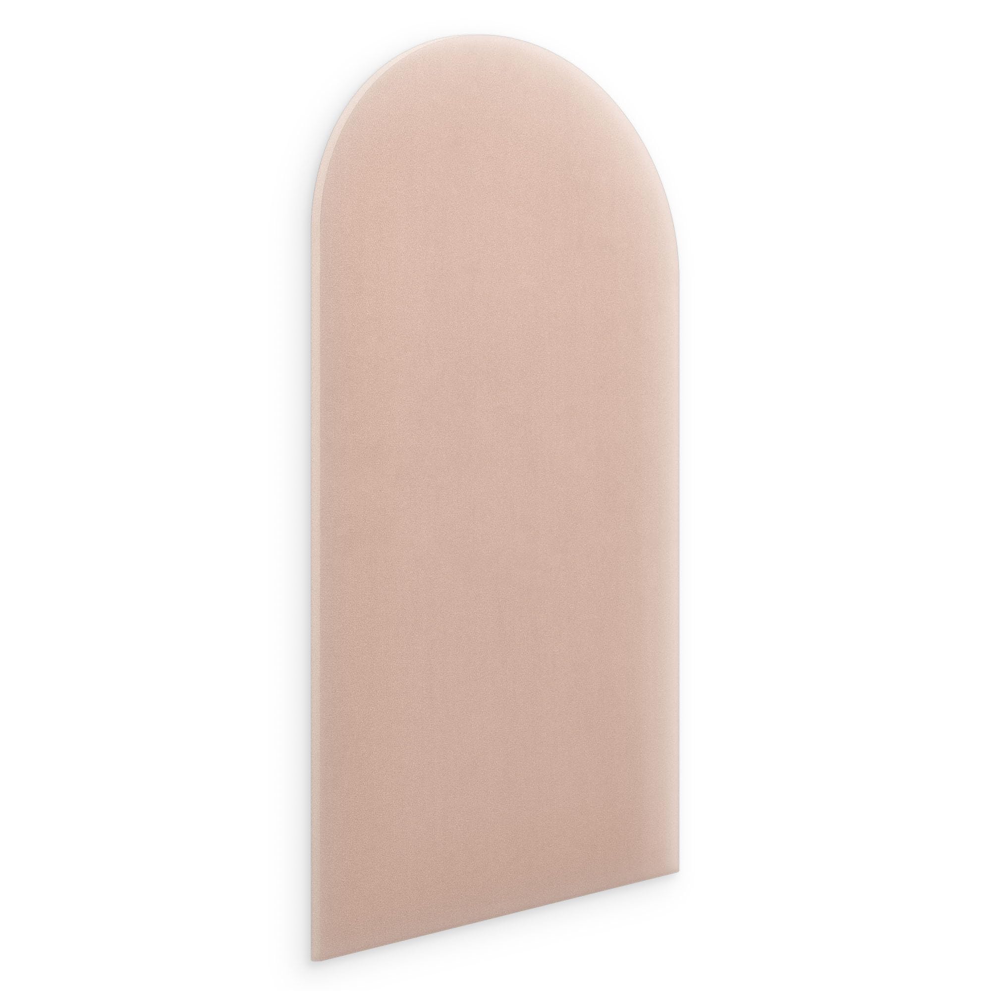murando - Wall cushion as a headboard for a bed Oval Velvet Premium 100x30 cm - Padded wall panel wall decoration for bedroom living room children's room - powder pink