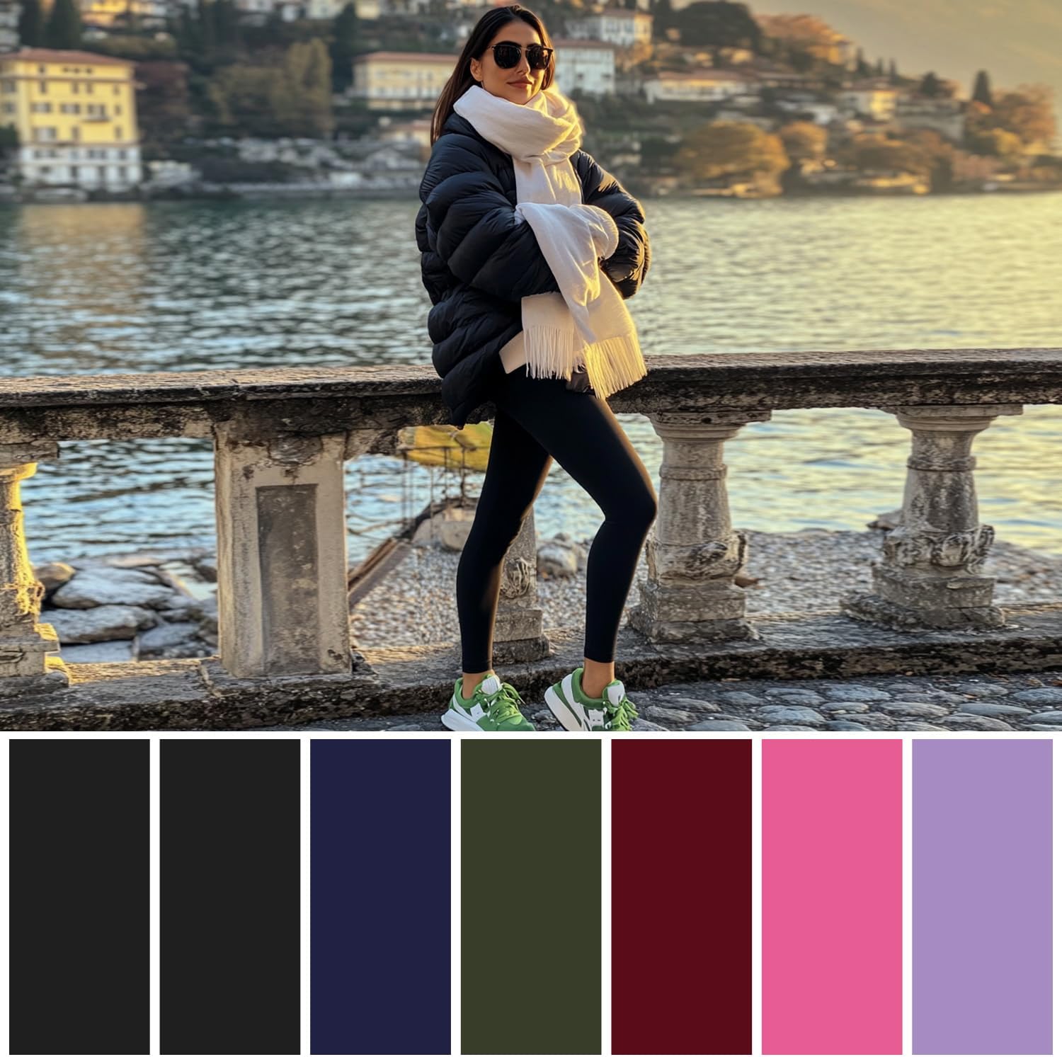 TNNZEET 7 Pack Leggings for Women - High Waisted Yoga Pants with Pockets Black Leggings Women Full Length & Capri - Image 2