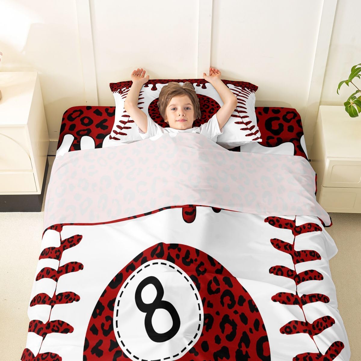 Erosebridal Leopard Print Fitted Sheet Twin Size for Kids Adult