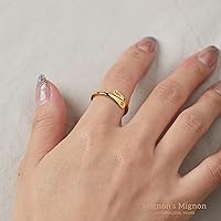 Vista 7 de Personalized Wrap Ring Custom Initials Ring Engraved Ring Double Ring Stackable Rings Name Date Customize Valentines Day Gifts Cyber Monday Jewelry