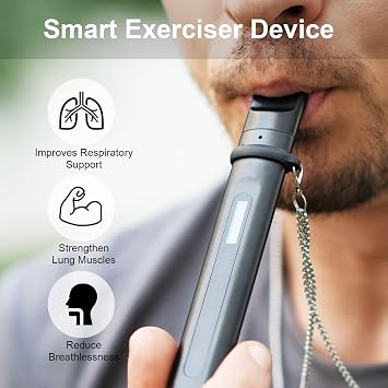 Breathing Exercise Smart Device with App, Portable Breathing Training Device for Better Breathe, Guided Smart Breathing Exercise