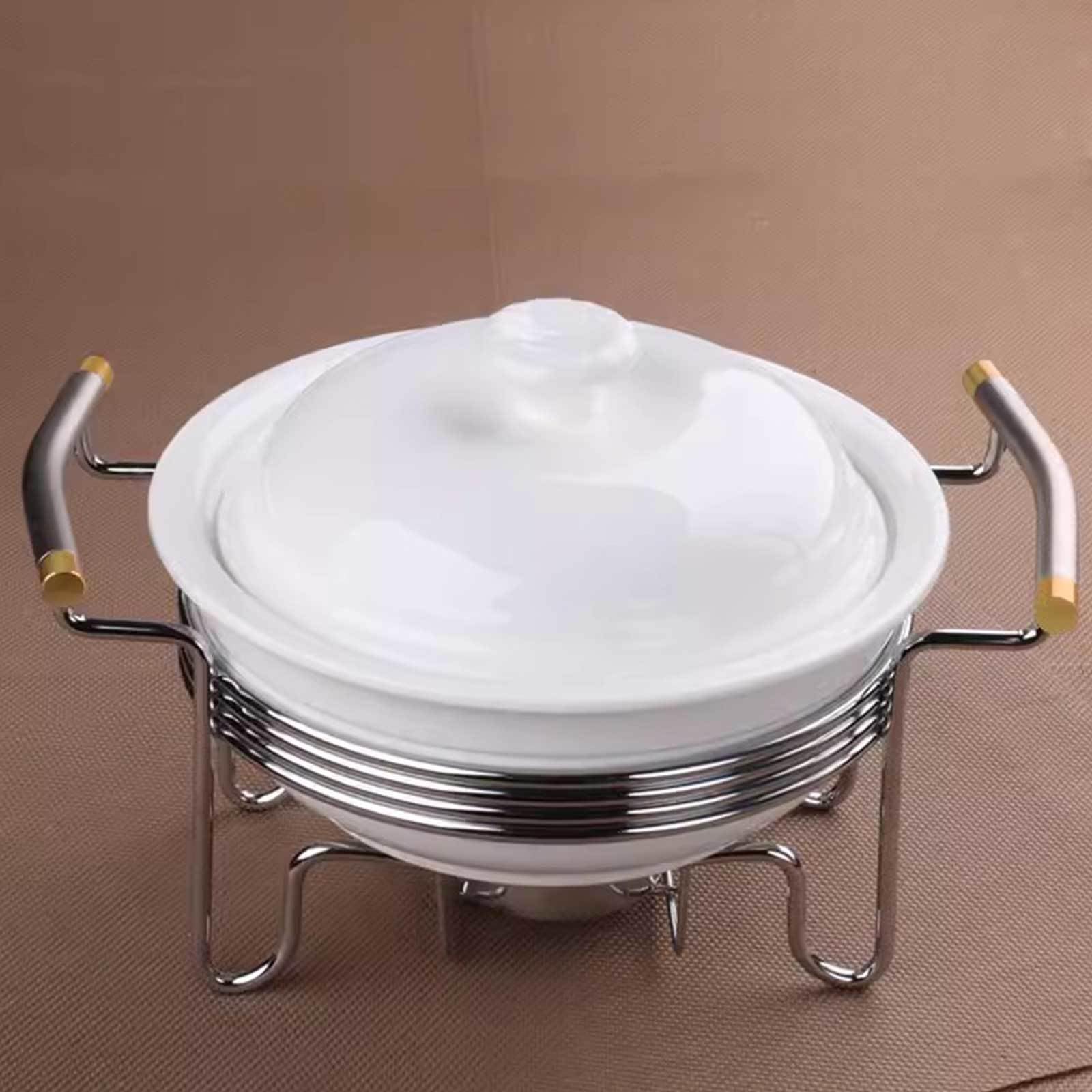 Ceramiczne naczynie do podgrzewania potraw, naczynie do zapiekania w formie bufetu, z metalową kratką, zestaw do podgrzewania potraw na bufet, wesela, imprezy, bankiety, catering,