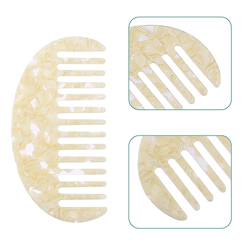 Miniatura 3 de VOCOSTE Peine para el cabello con dientes anchos, antiestático, para cabello grueso, rizado, cuidado del cabello, peine desenredante, para blanco