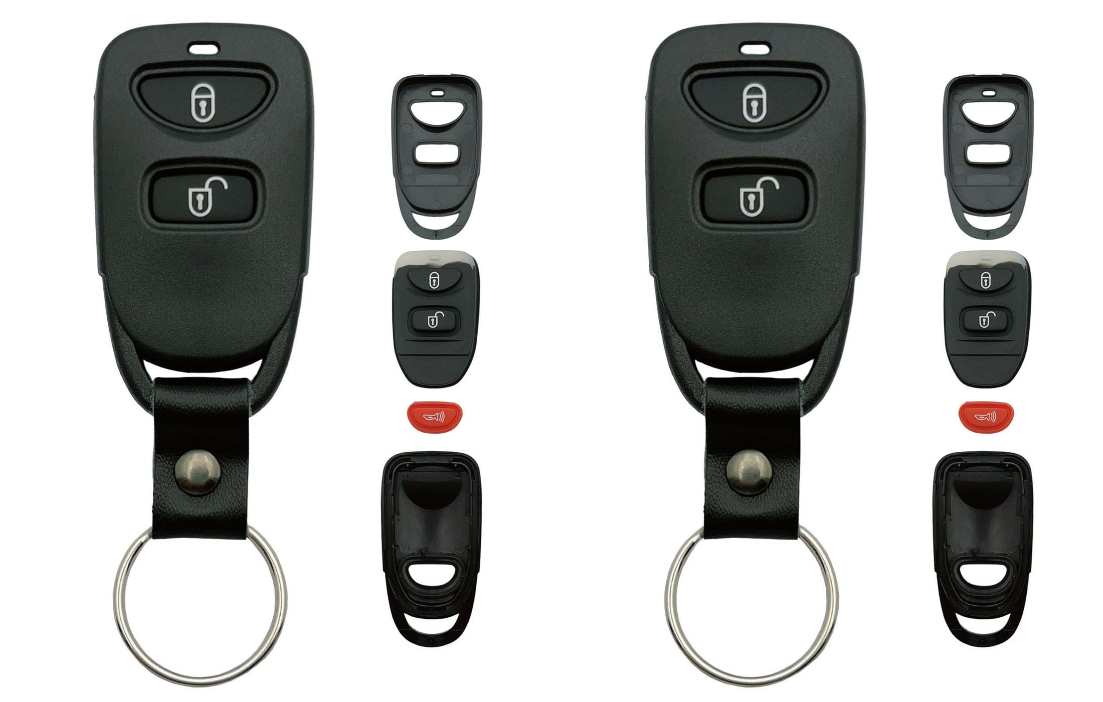 Replacement Key Fob Shell Case Fits for Hyundai Accent Elantra Sonata Tucson Kia Rio Sorento Soul Spectra Sportage Tucson Forte Optima Keyless Entry