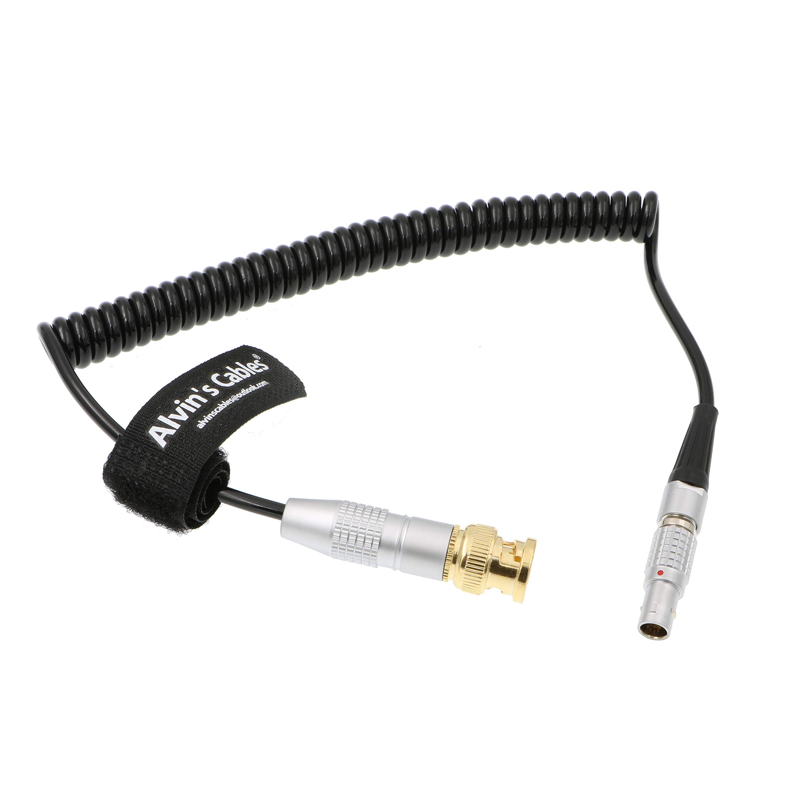 Alvin's Cables BNC Mâle à 5 Broches Mâle TIME CODE Câble Spiralé pour ARRI Mini SOUND DEVICES Zaxcom