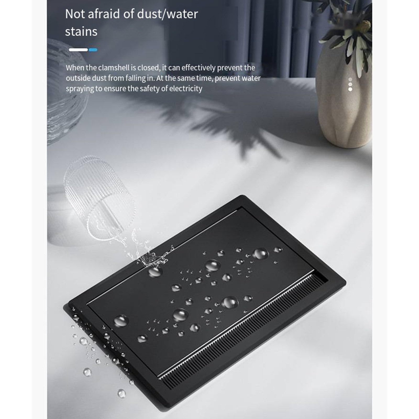 Biurkowe gniazdo zasilania z USB, aluminiowa wpuszczana listwa zasilająca 4 uniwersalne wtyczki, ukryte gniazda wysuwane do blatów kuchennych Biurko konferencyjne, kabel 1,8 m,Grey-B