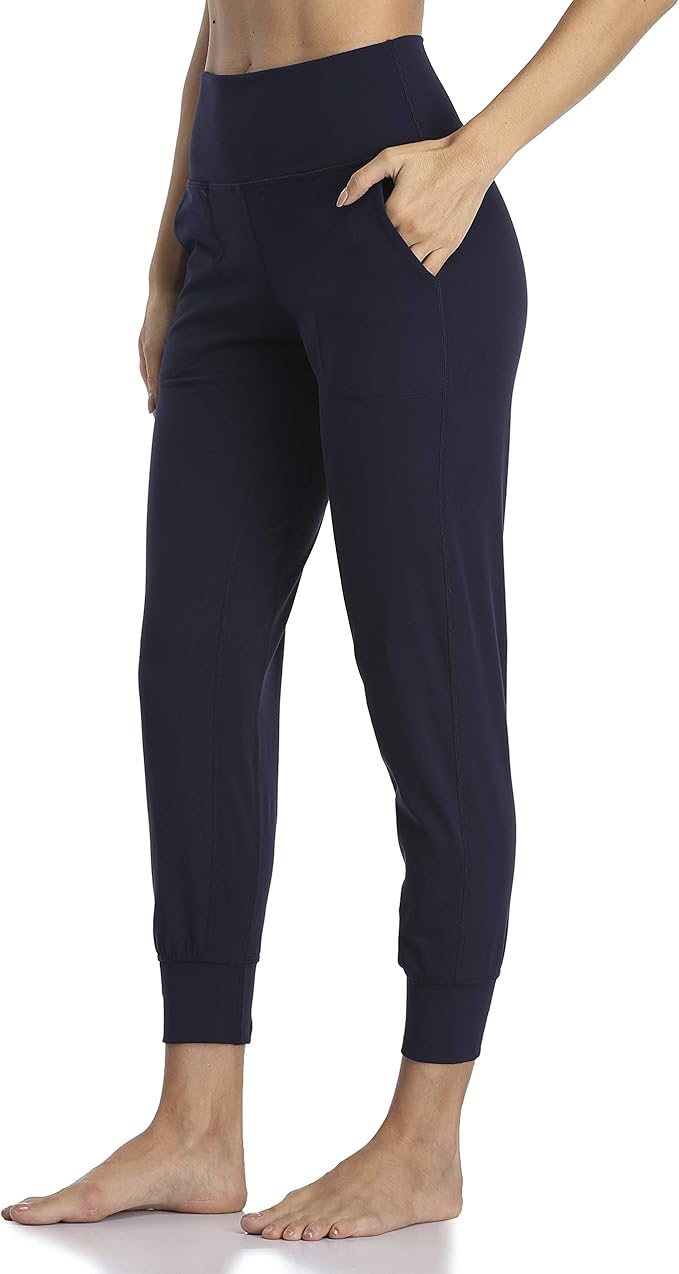 Colorfulkoala Women's High Waisted Joggers with Pockets Full Length Sweatpants & Lounge Pants