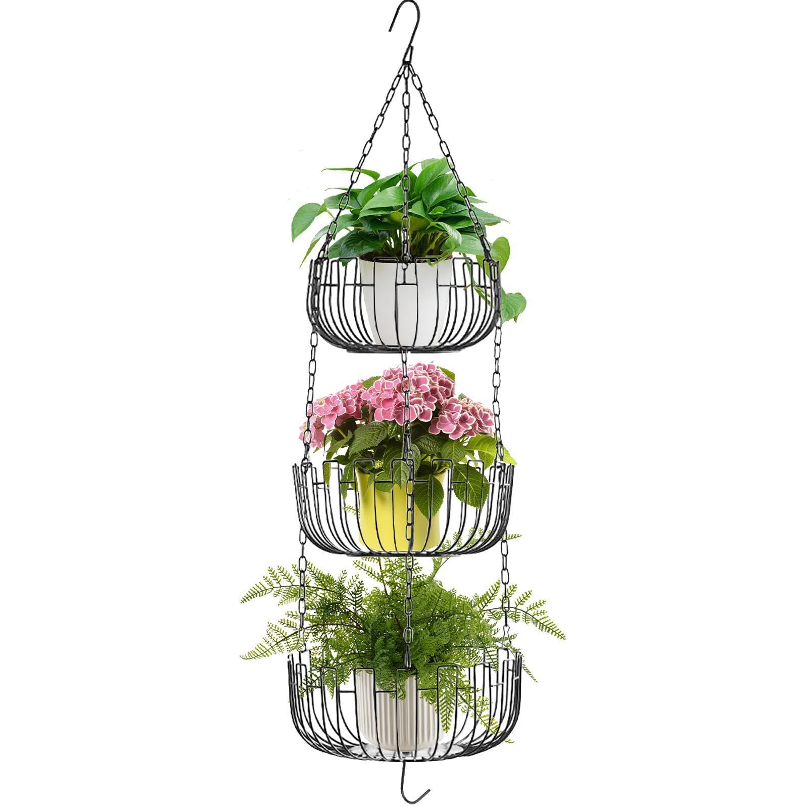 Cesta colgante de macramé para organizar tus frutas y decorar la cocina con estilo