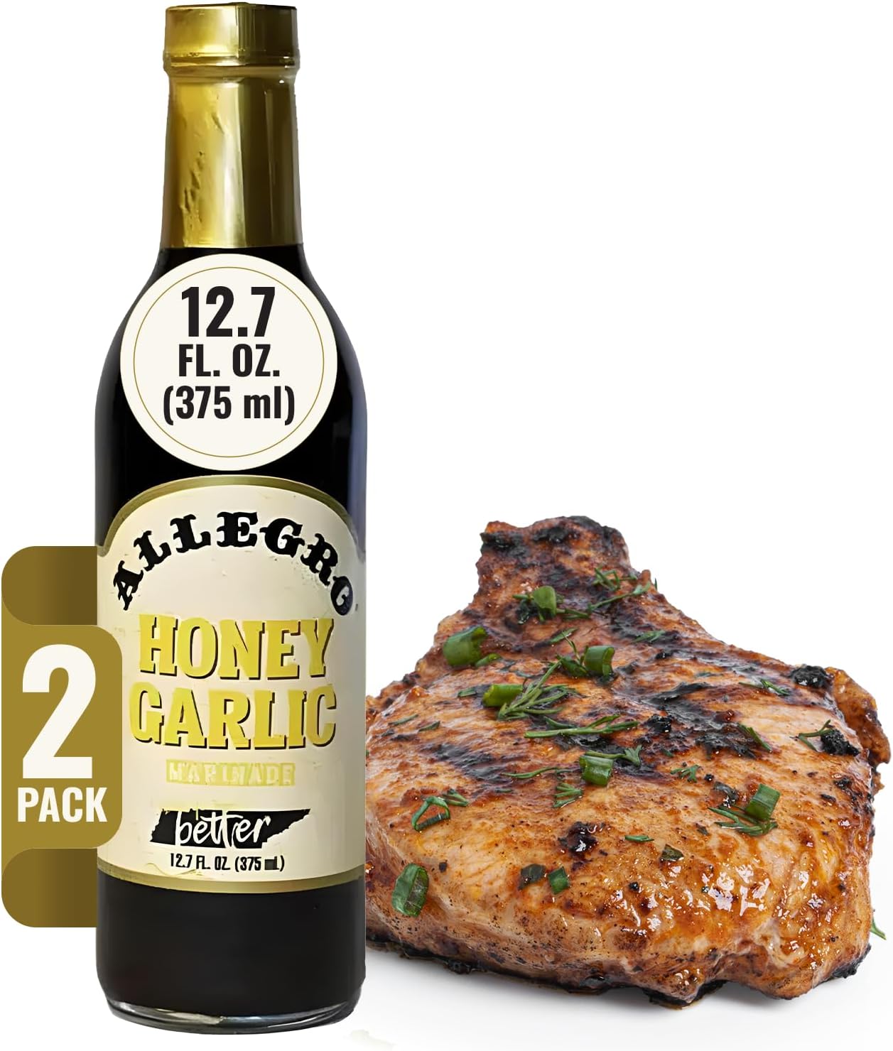 The Marinate Everything Marinades | Perfect Marinades for Meat & Veggies | Marinade for Grilling, Roasting & Cooking | Versatile, Flavorful & Easy to Use | 12.7 Oz (Pack of 2) - Honey Garlic