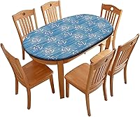 Vista 23 de Mantel ajustable ovalado de otoño, con borde elástico de hoja de arce, manteles de poliéster, para interiores, restaurantes, exteriores, terraza