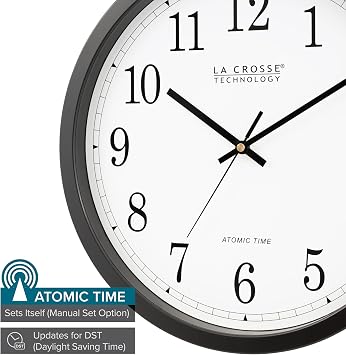 La Crosse Technology Wall Clock, Plastic, 14-inch Dia. (WT-3143A) (WT-3143A-INT)