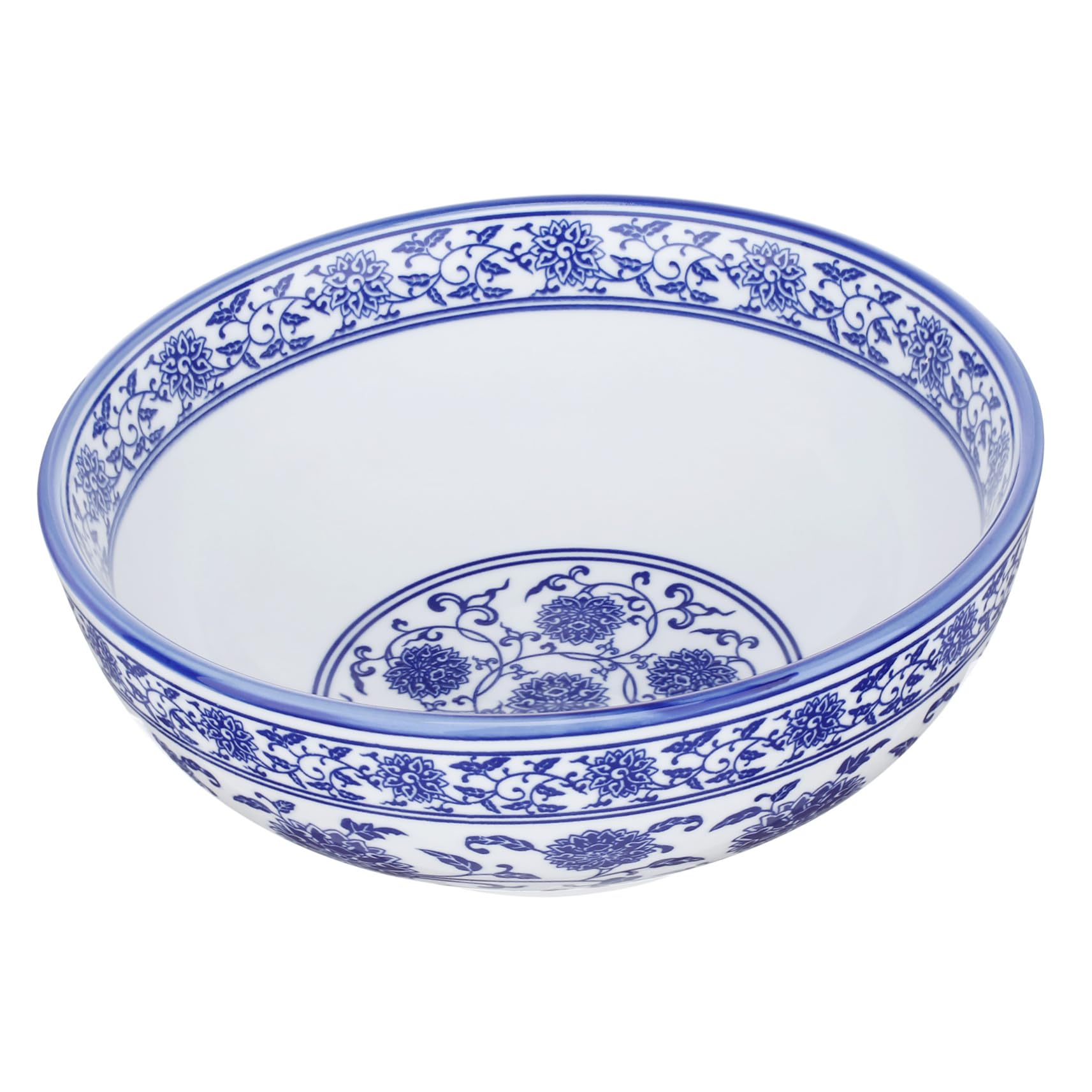 Garneck Blue White Porcelain Ceramic Bowl 6.50In Chinese Style Ramen Soup Kitchen Bowl for Home Use Handmade Tableware Food Grade Material
