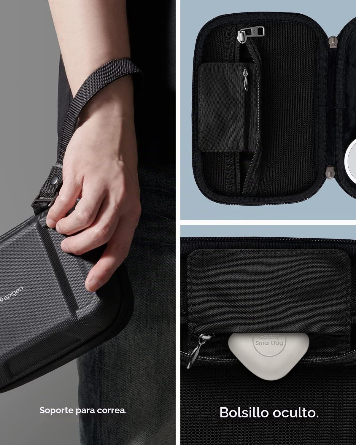 Spigen Rugged Armor Pro Estuche de Viaje Organizador de Cables - Negro