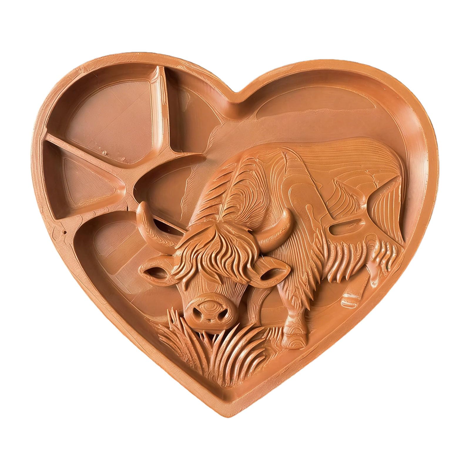 Kalttoy Love Beef Plate Portable Country Art Serving Board Sturdy Suitable For Fruits Snacks Appetizers Excellent Picnics Social Food Tray