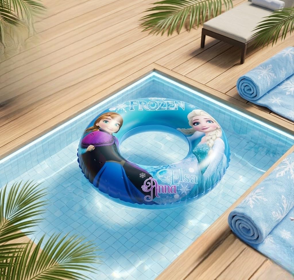 YEKDA Swimming Tube for Kids Baby Safe Anti-flip Inflatable Floats for Kids Pool Tube Swimming Ring Baby Float Car Shape Swimming Tube(Multi Color) (Barbie - 60cm, 60 cm) 3