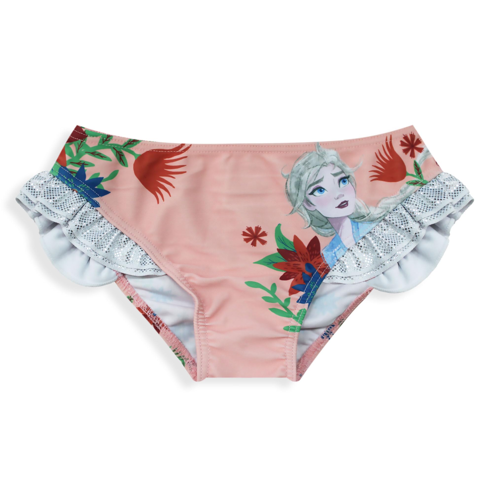 Disney Bañador slip playa para niña Frozen Elsa con volantes niña 6656