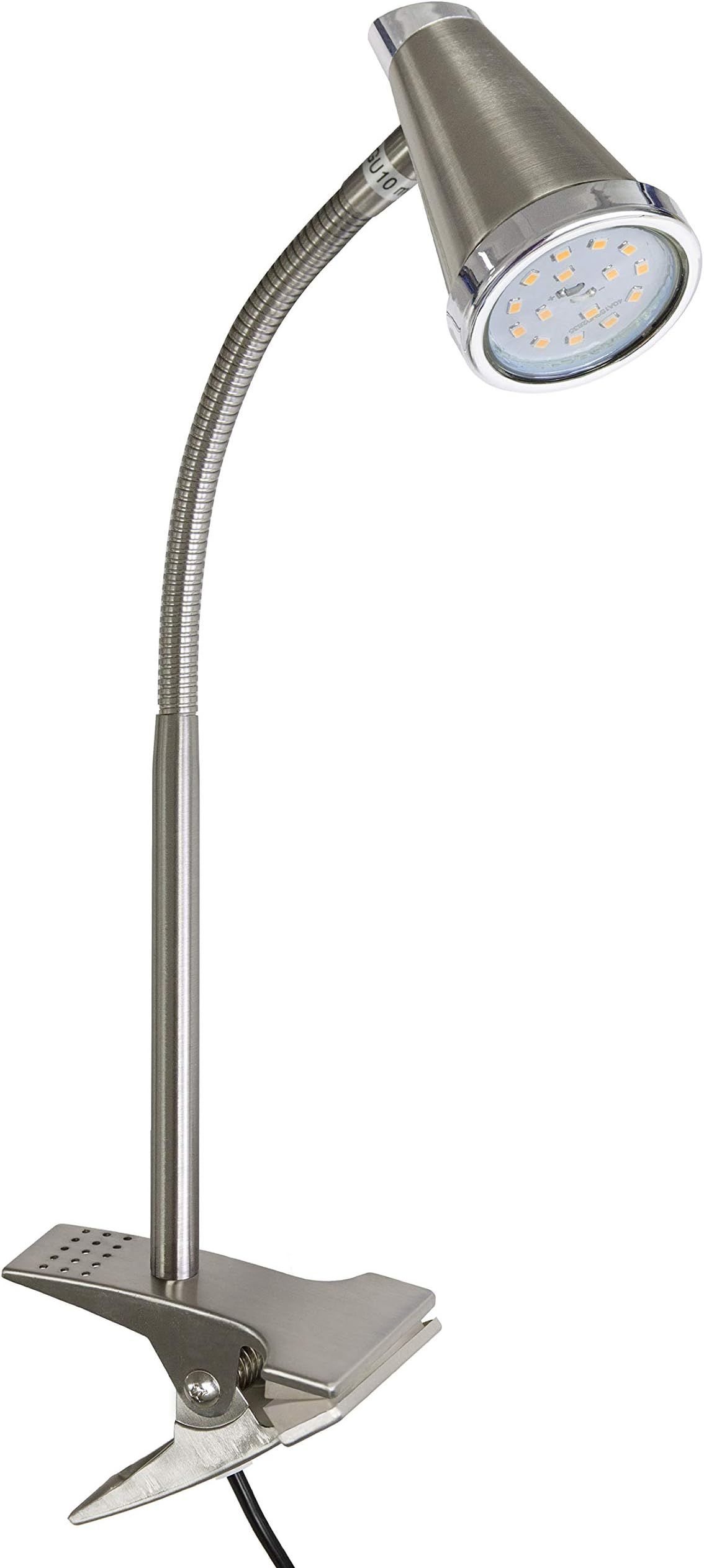 Reality LED Klemmleuchte Arras - 5W Schwarz Mit Flex-Arm