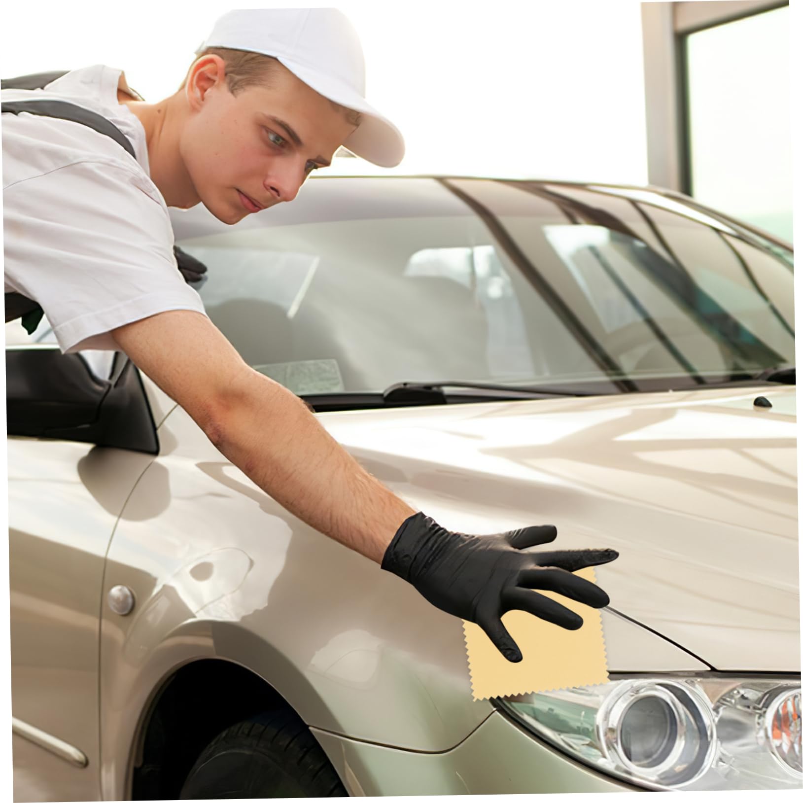 TIDTALEO 10pcs Car Wax Applicator Towels Microfiber Buffing Towels for Automotive Detailing Polishing Enhanced Absorbent Cloths for Car Waxing Shine