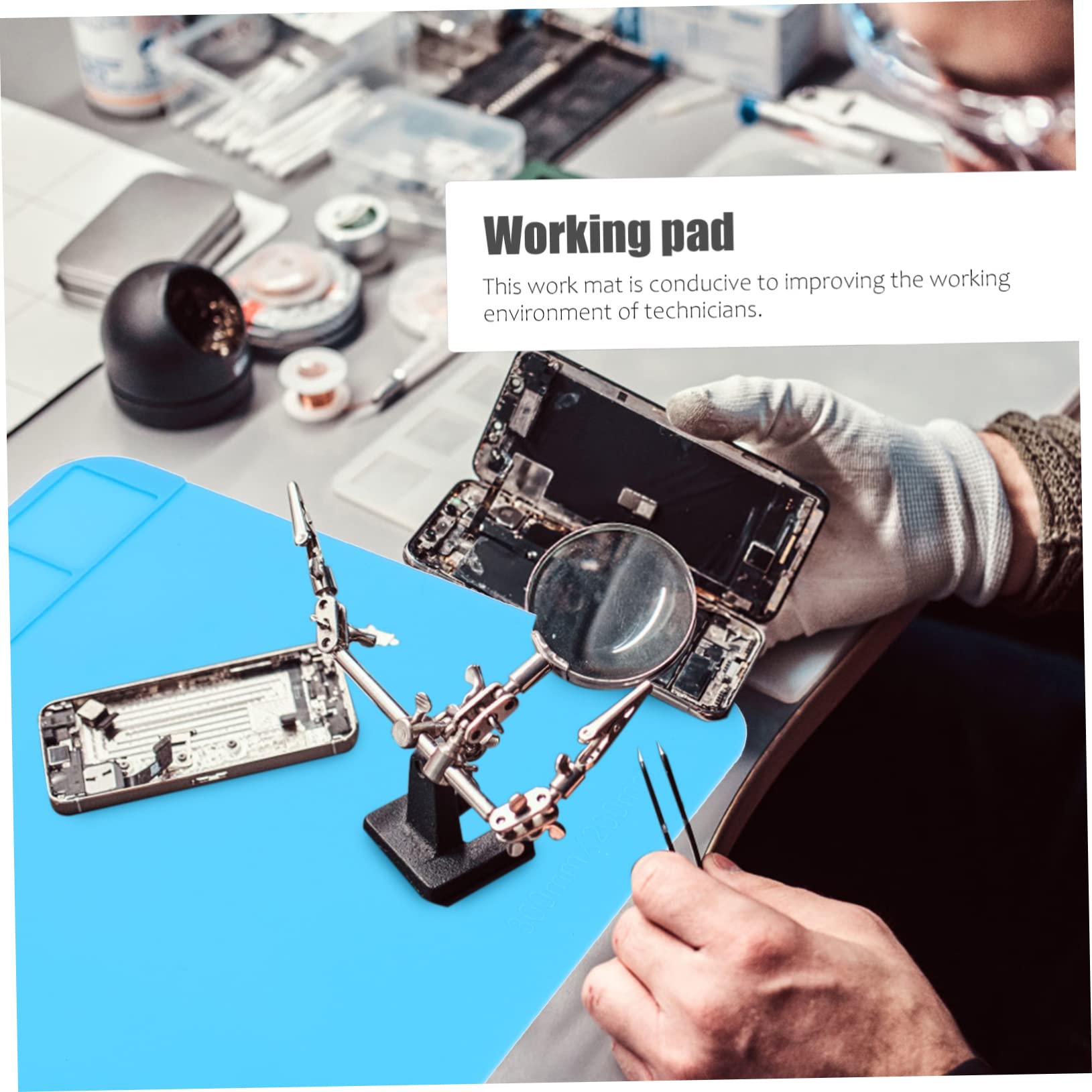 Housoutil Soldering Platform Pad Repair Work Table Mat Heatproof Soldering Station Mat