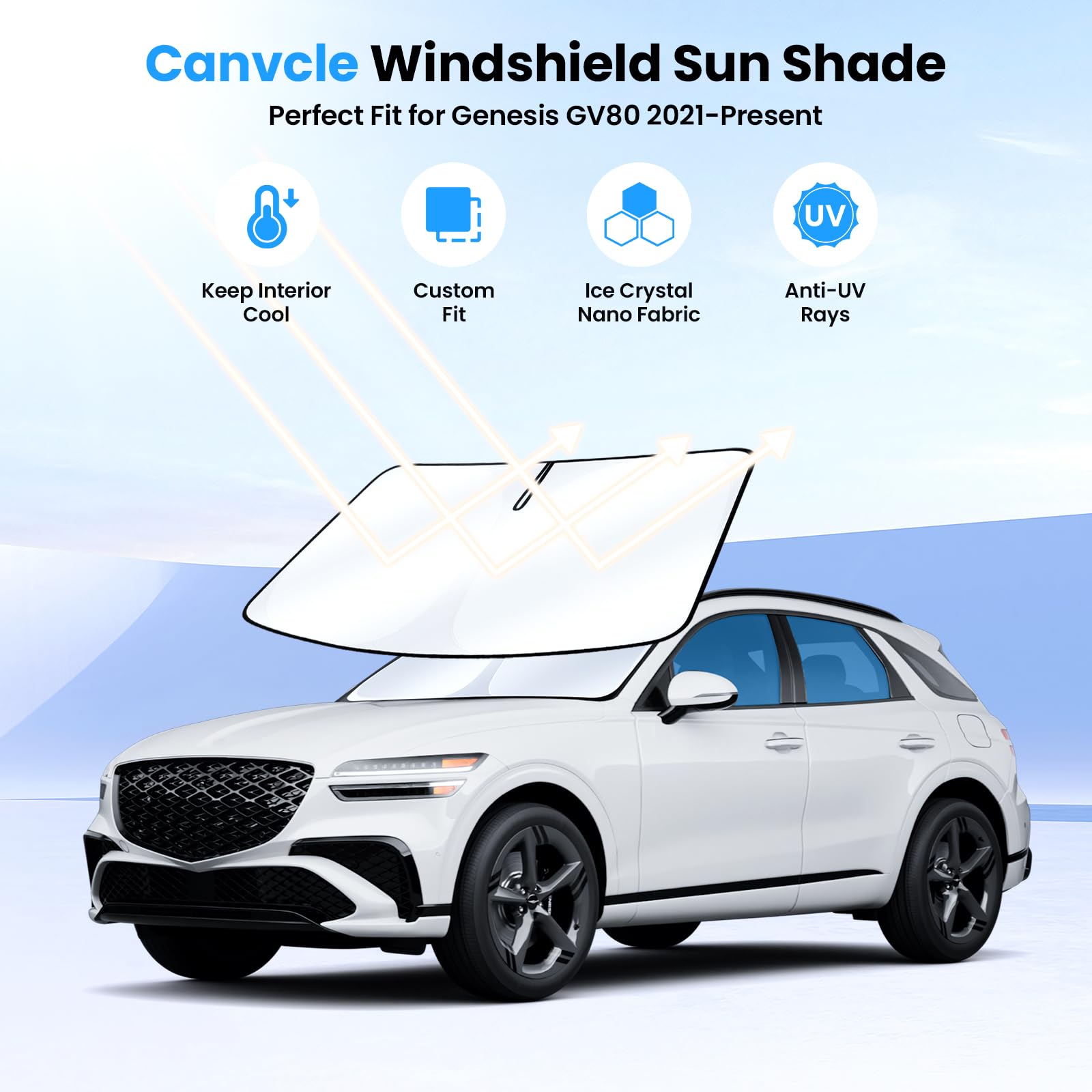 Amazon.com: Canvcle Windshield Sun Shade for 2021-2025 2026