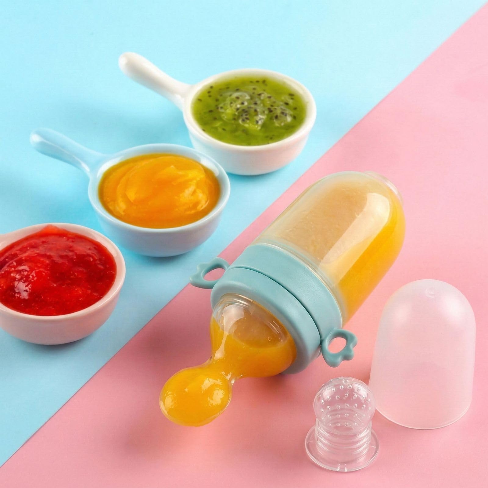 Radha Madhav Silicone Baby Fruit Feeder Pacifier – Safe, BPA-Free Teething & Self-Feeding Tool for Infants-image-45